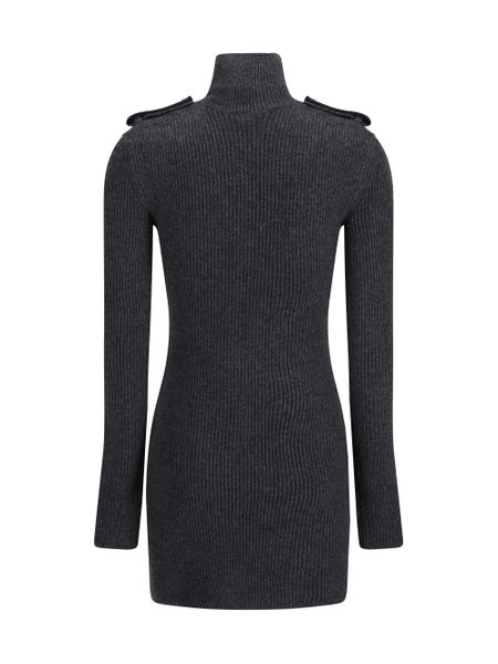 Alexander McQueen Ribbed Knit Mini Dress