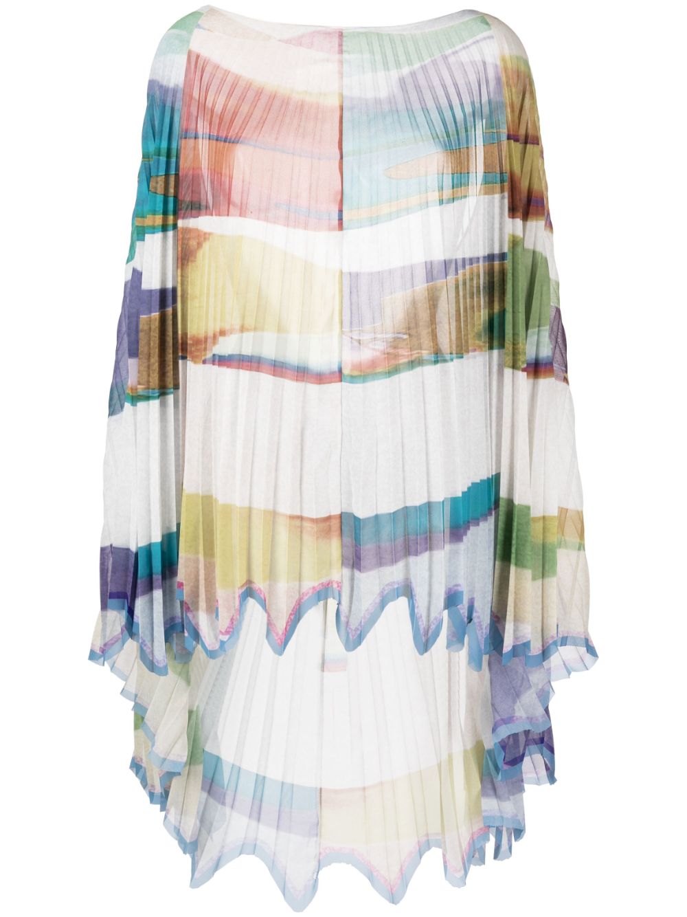 Manifest abstract-print draped tunic - Multicolour