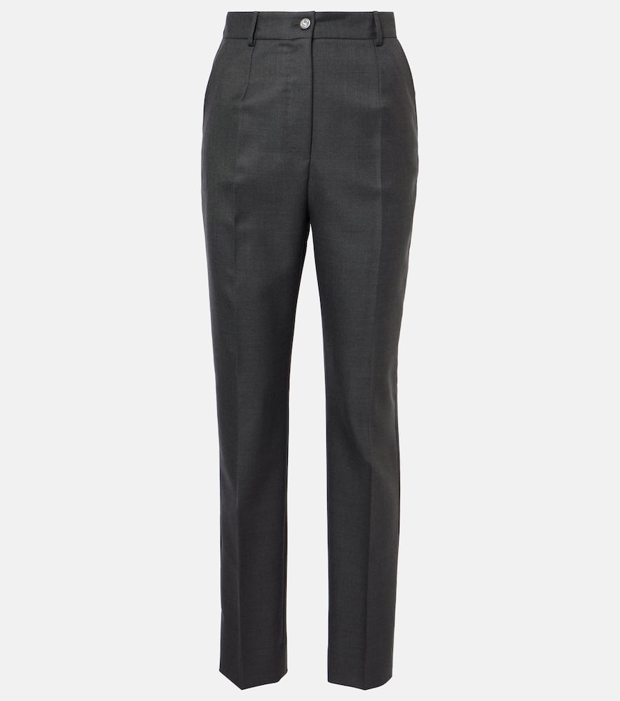 Wool slim pants
