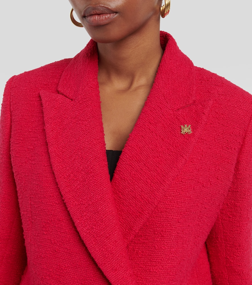 Double-breasted bouclé blazer