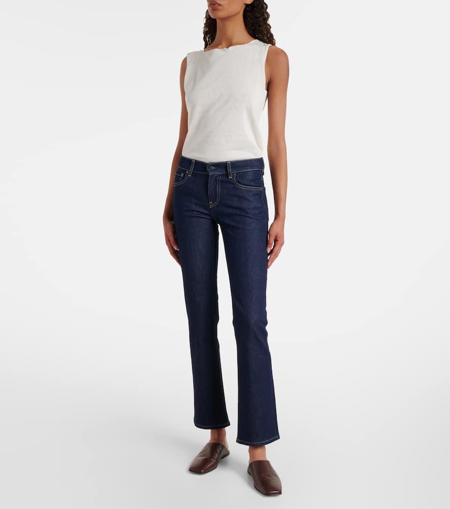 Cologne mid-rise straight jeans