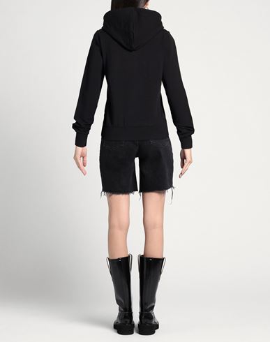 Woman Sweatshirt Black Size S Cotton, Elastane