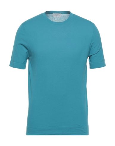 Man Sweater Sky blue Size 40 Cotton