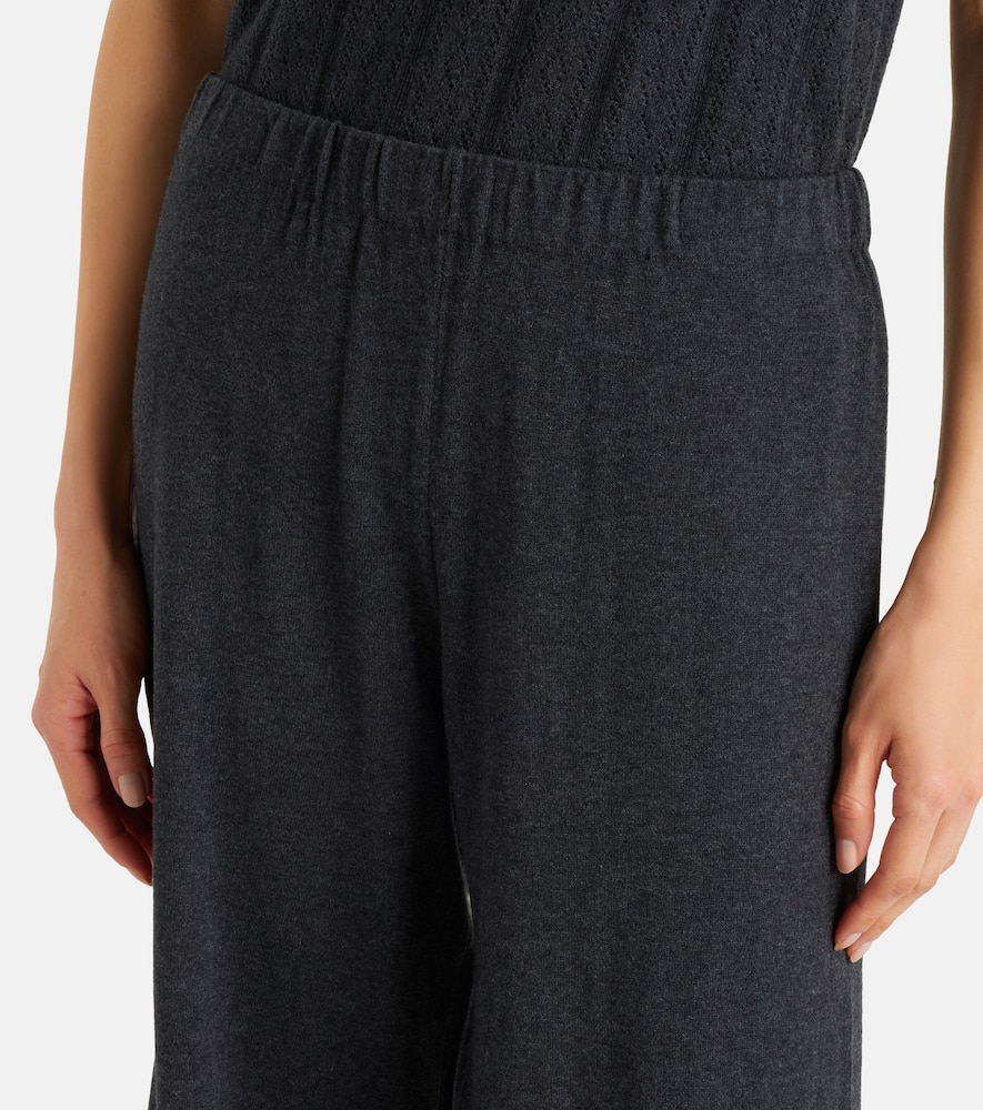 Aina cotton and cashmere jersey straight pants