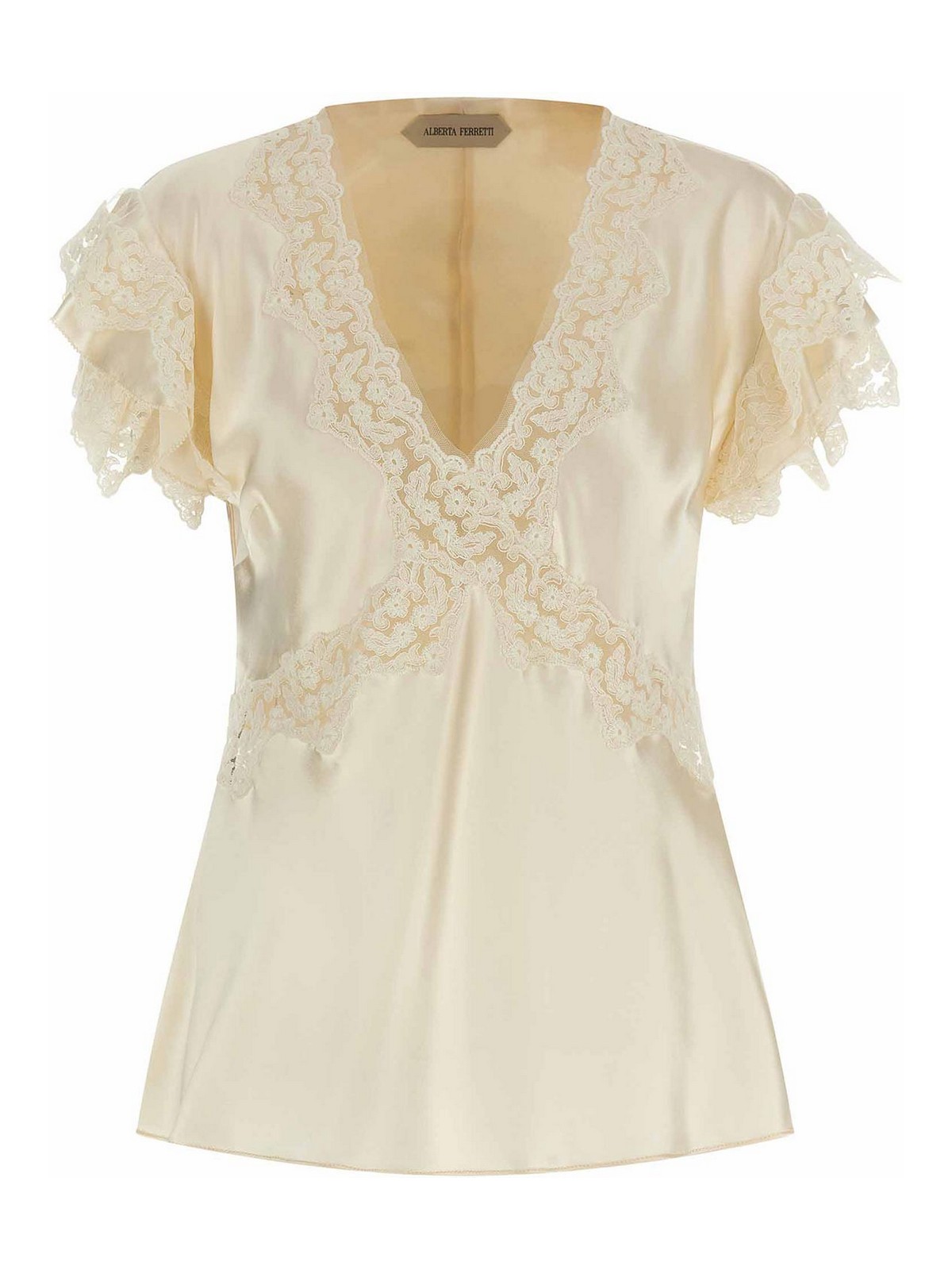 Satin And Lace Top