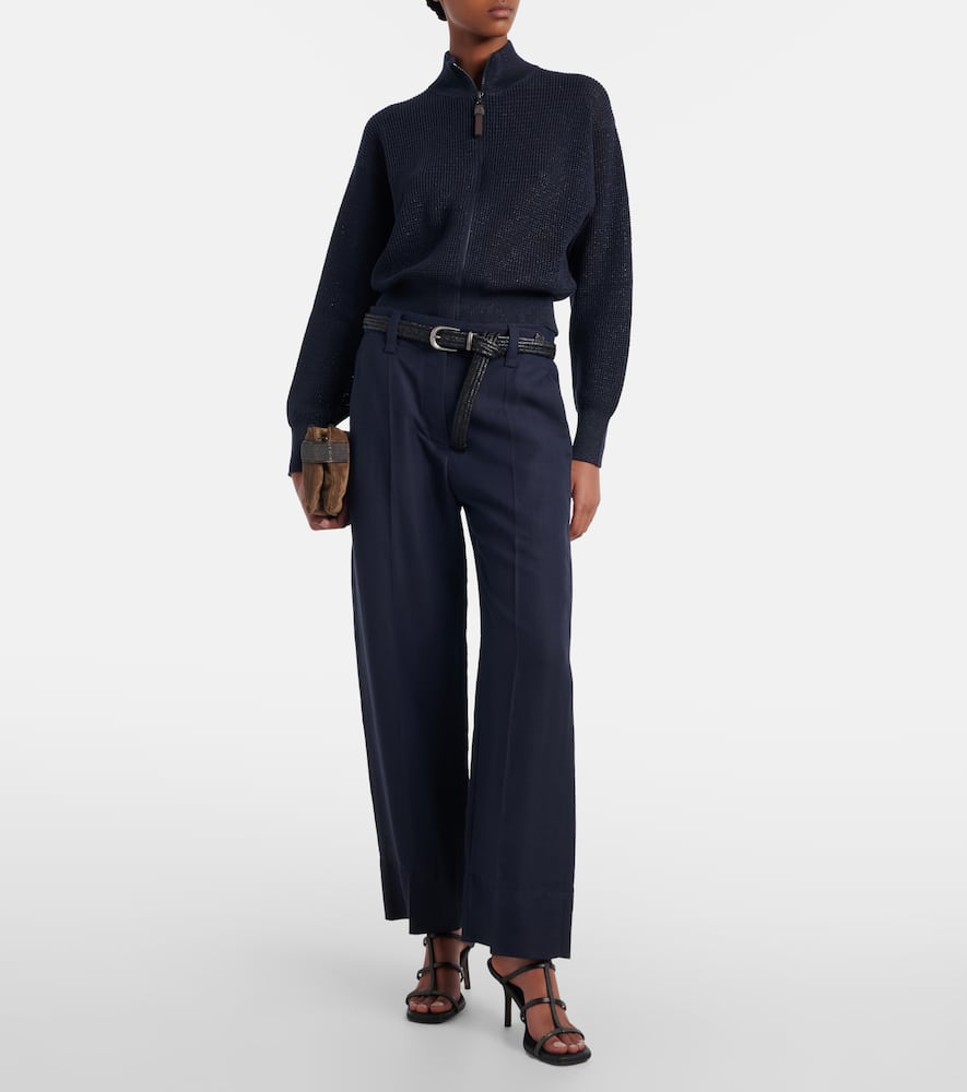 Cropped wide-leg pants