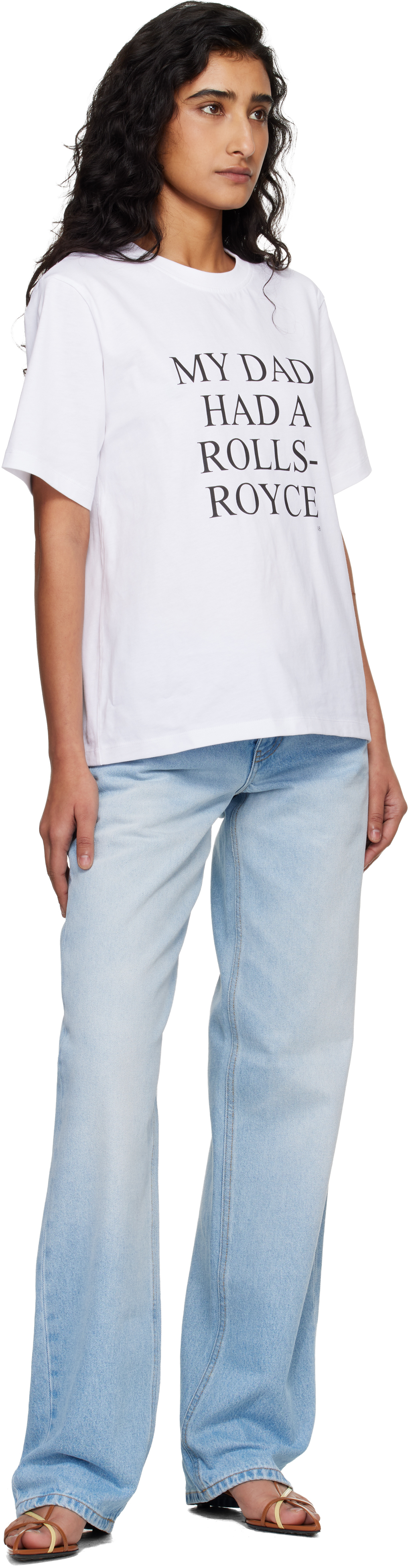White 'My Dad Had A Rolls-Royce' T-shirt