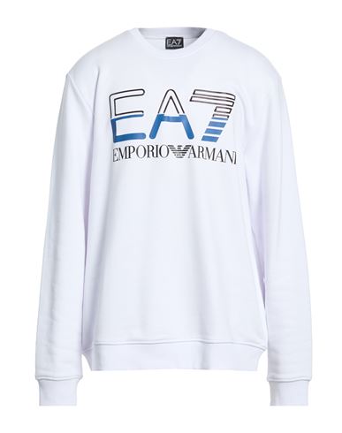 Man Sweatshirt White Size XXL Cotton, Polyester