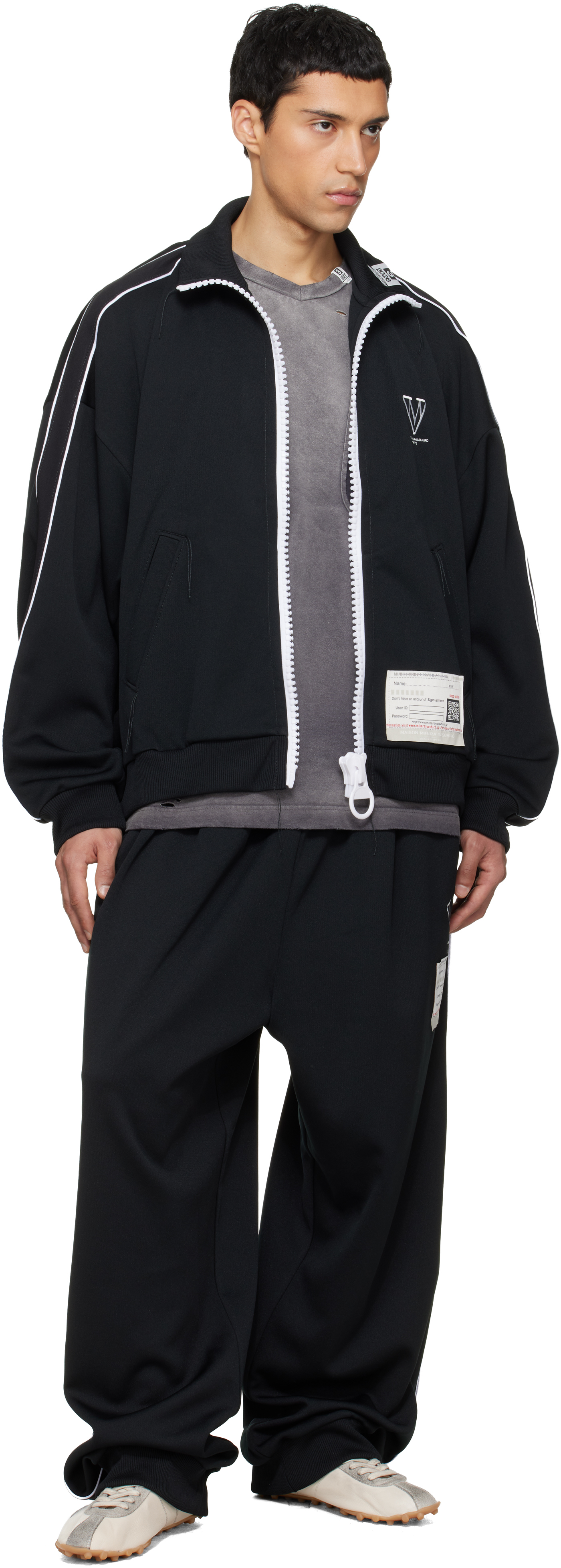 Black Amateur Sewn Like Track Pants
