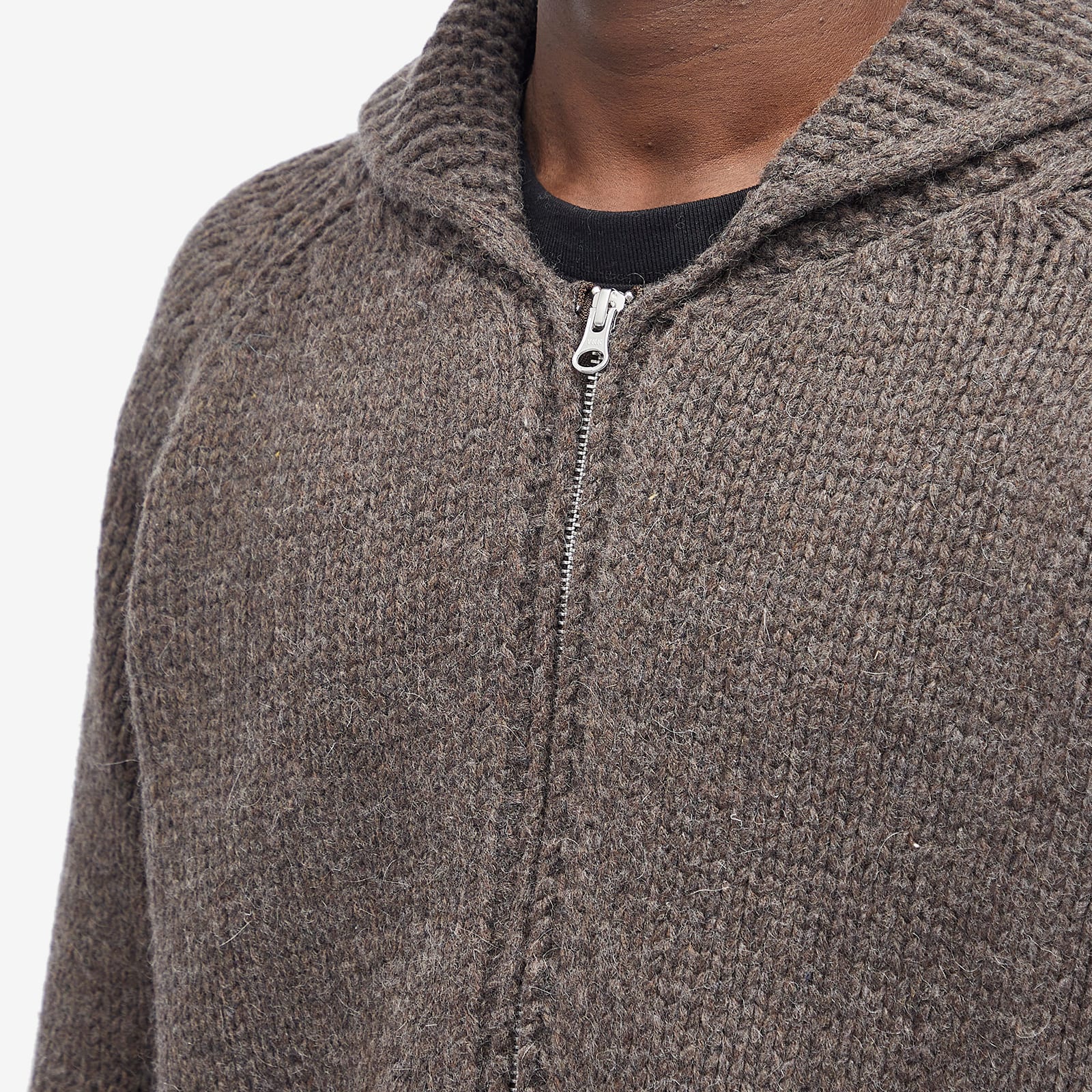 Men's Cowichan Zip Up Cardigan Sephia