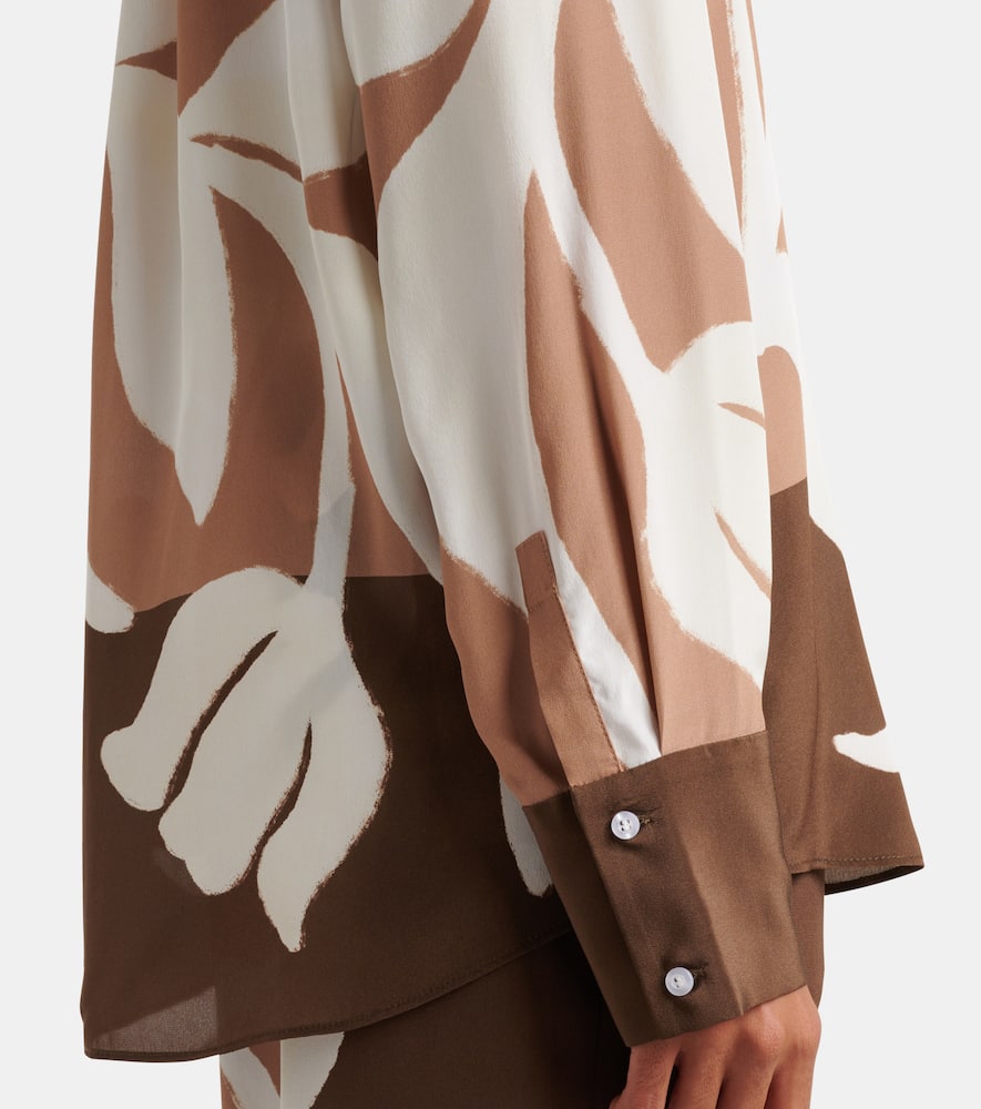 Portia silk satin pajama shirt