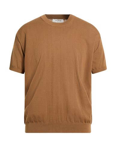 Man Sweater Brown Size 42 Cotton