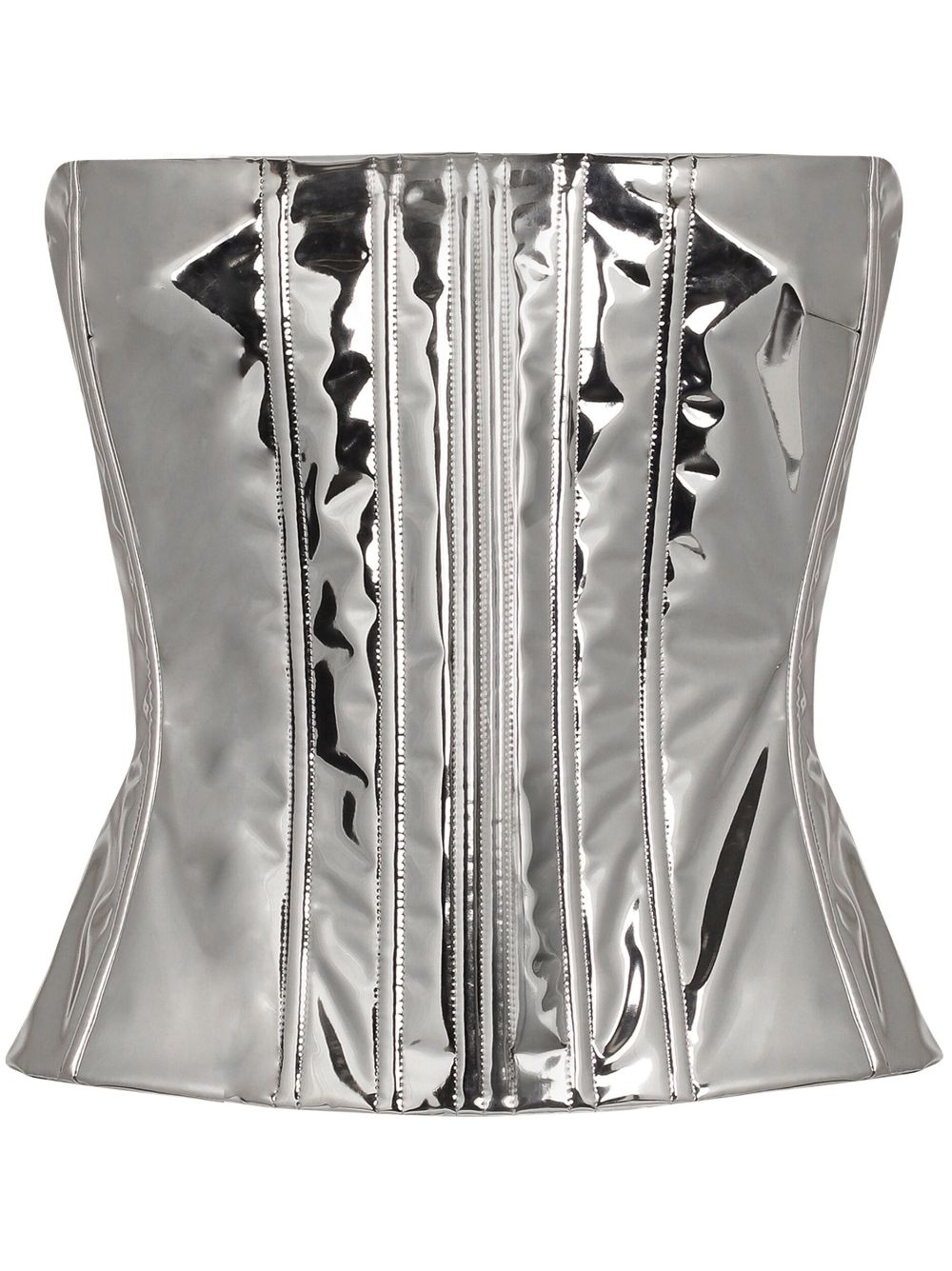 Layered fitted corset - Silver