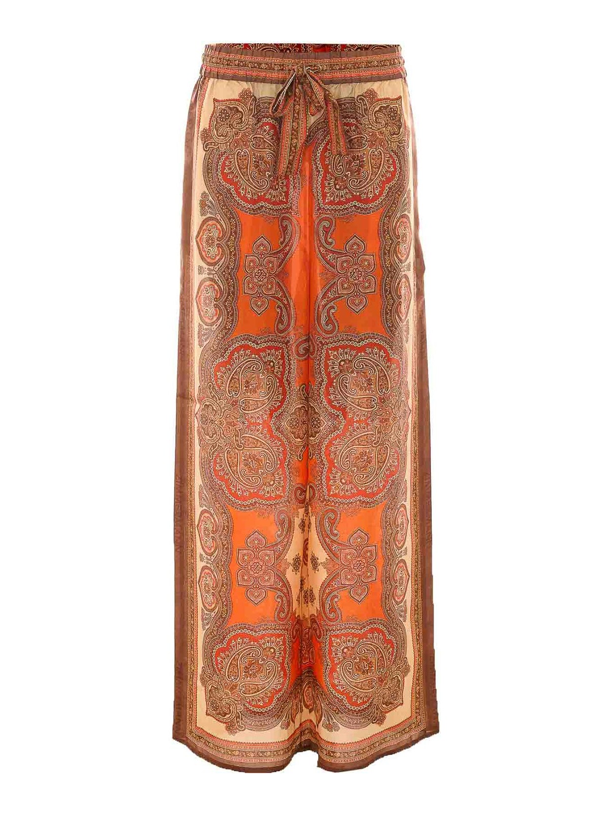 Zimmermann - mahon paisley silk wide leg trouser