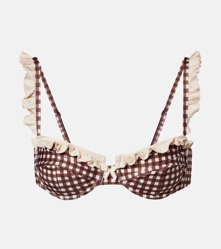 Angela gingham bikini top