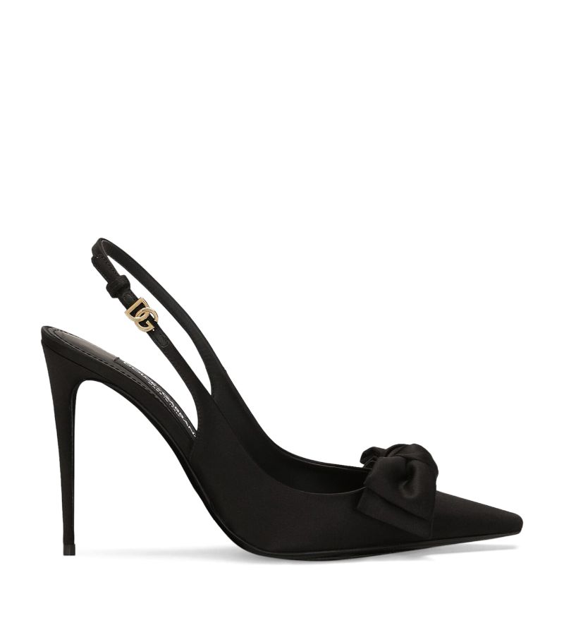 Satin Mun Slingback Pumps 105