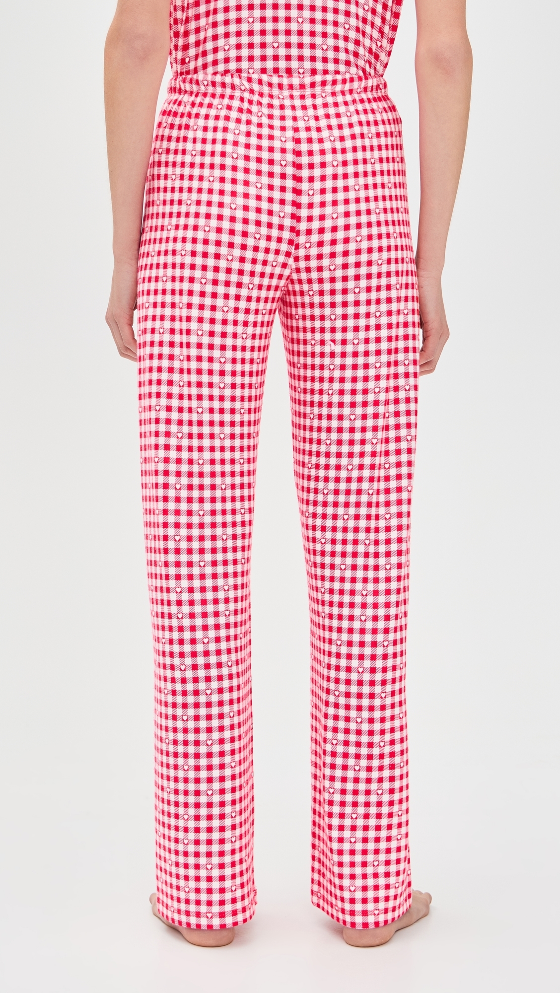 So Sweet Gingham Pants Kiss Me Red