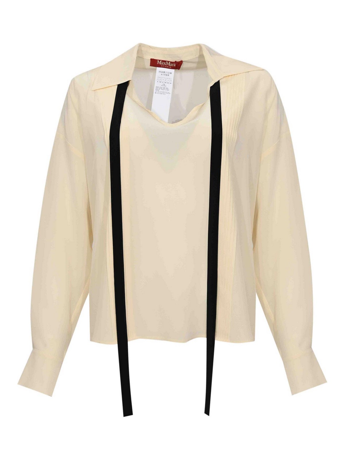 Mstcolono Silk Blouse With Bow Tie