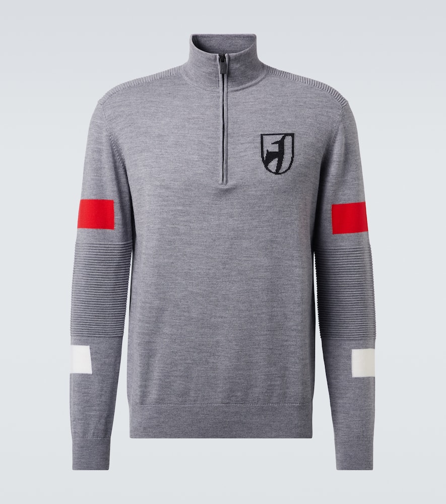 Hupert wool half-zip sweater