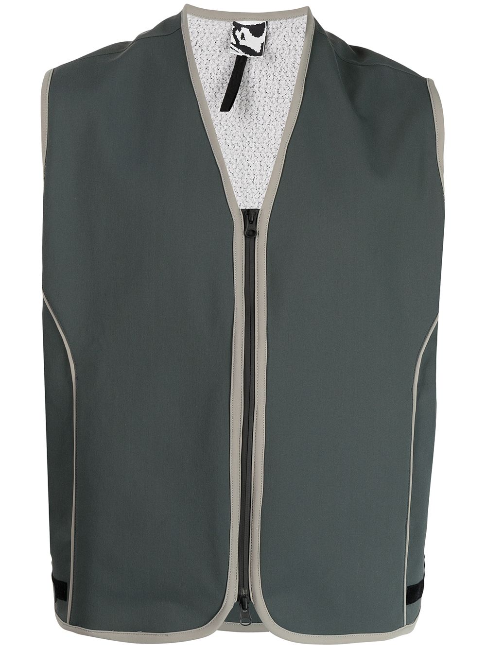 Sleeveless zip-up gilet - Green