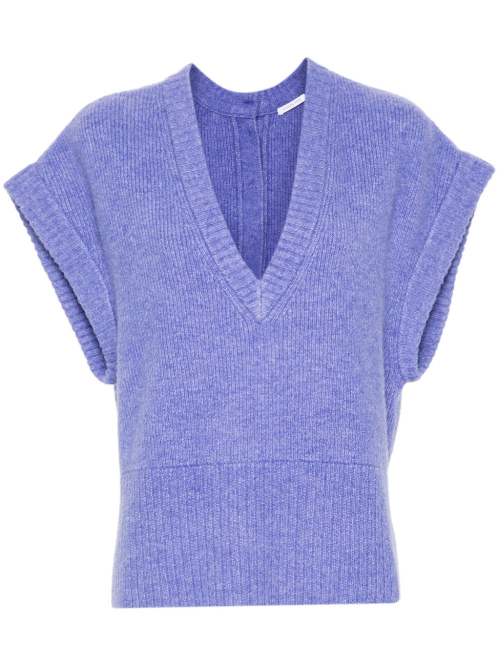 Ribbed-knit vest - Blue