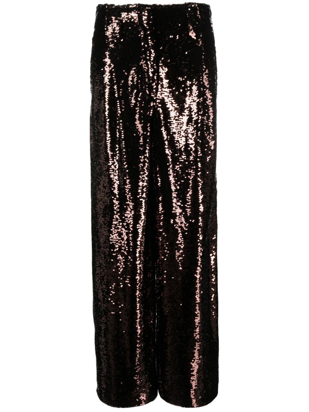 Sequined straight-leg trousers - Pink