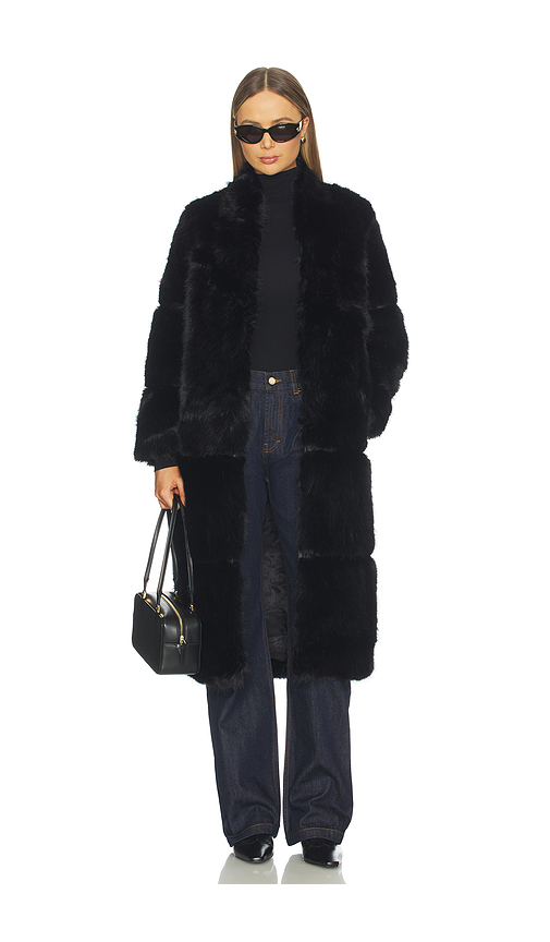 Apparis Sylke Sable Coat in Black. - L also in M, S