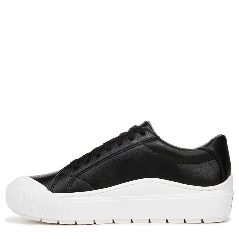 Women's Time Off Sneakers (Black/White Faux Leather)