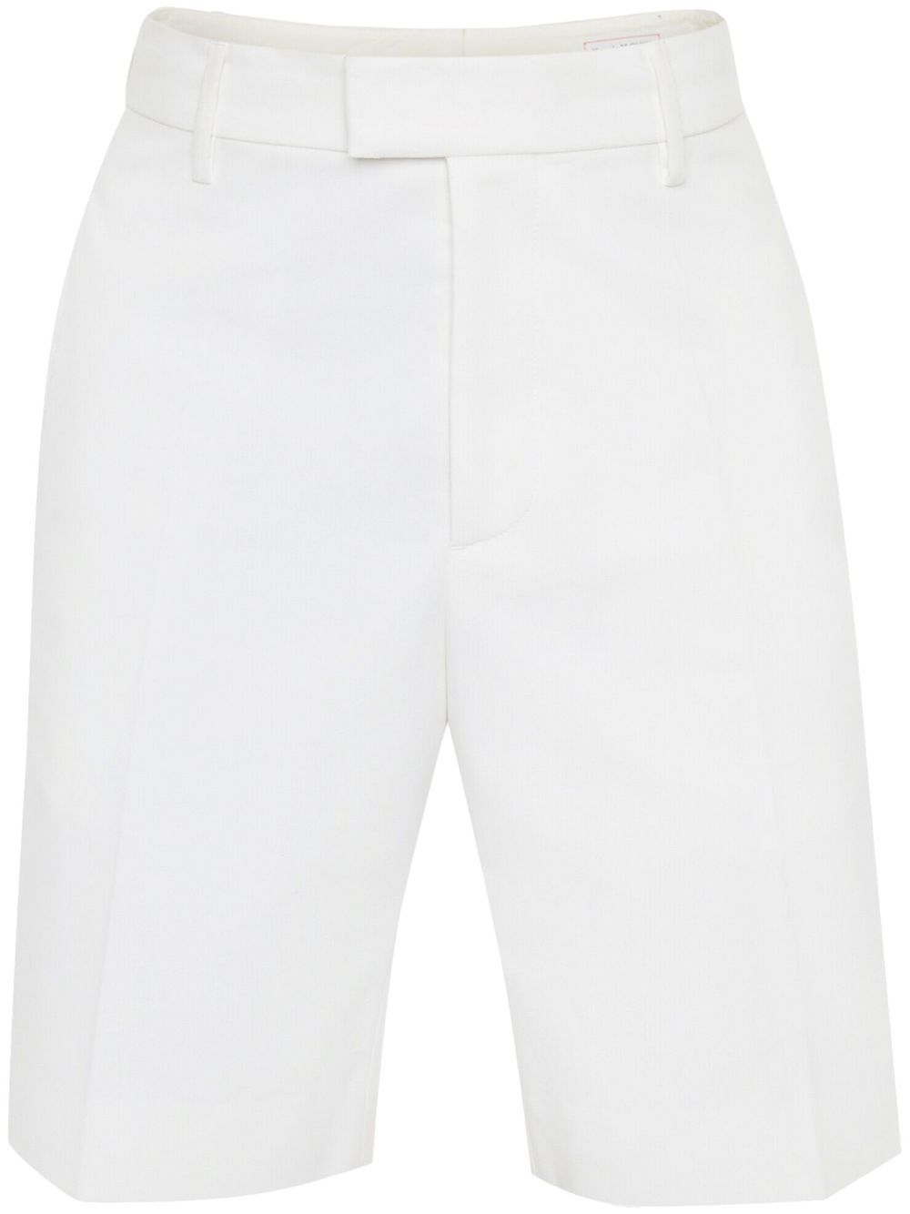 Knee-length tailored shorts - White