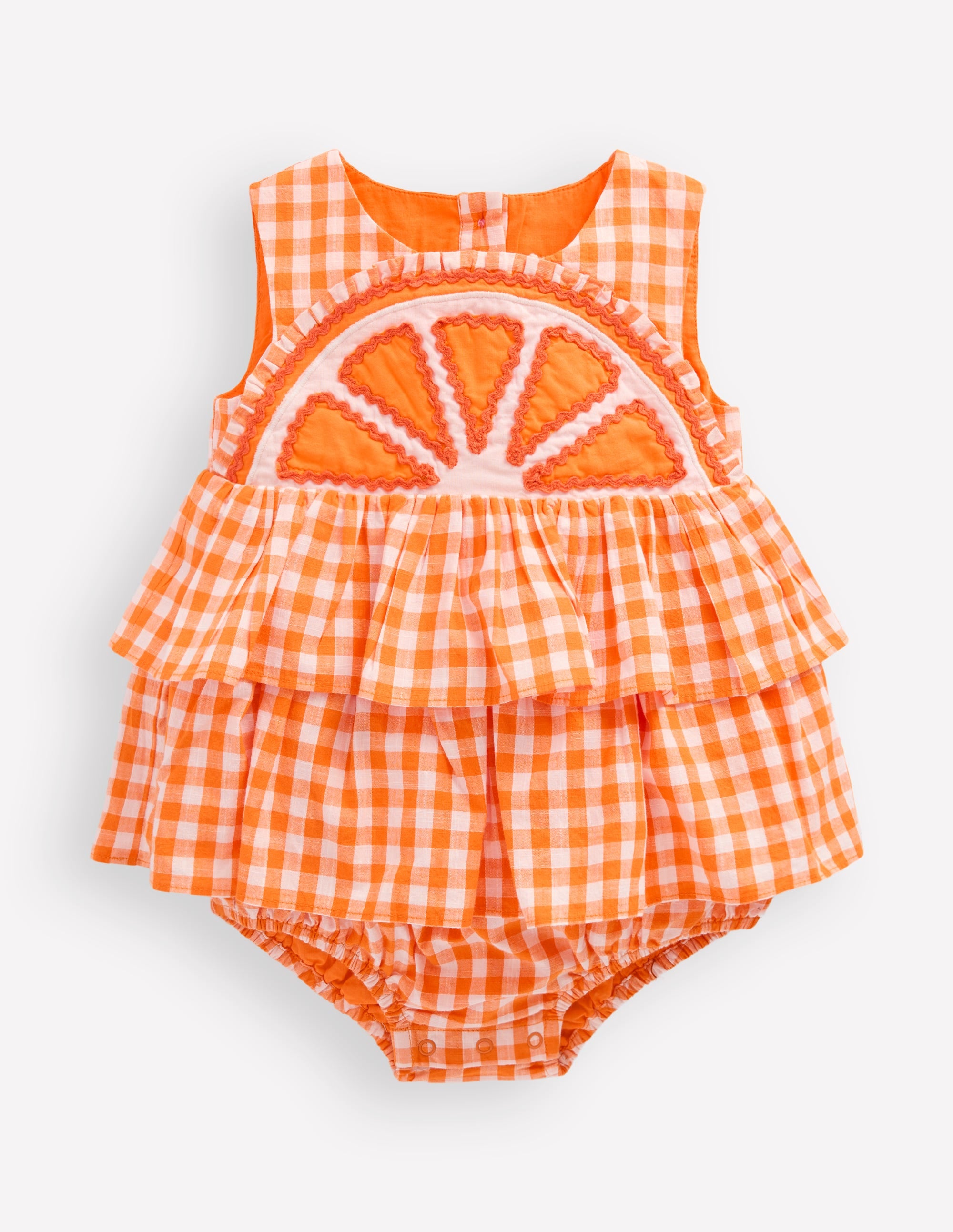 Baby Bubble Romper in Orange | Size 0-3 Months