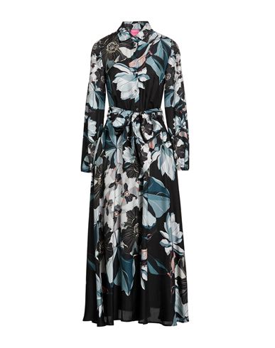 Woman Midi dress Black Size M Silk
