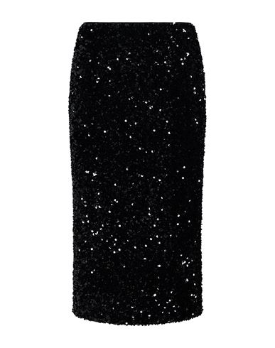 Woman Midi skirt Black Size M Polyester, Elastane