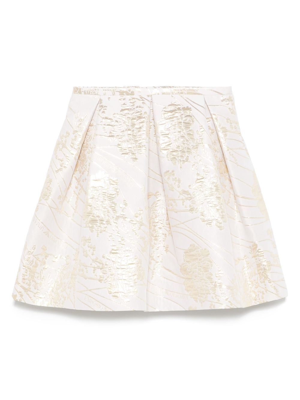Floral-motif skirt - Neutrals