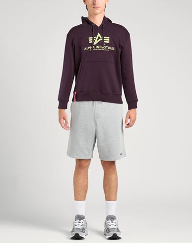 Man Sweatshirt Plum Size XXL Cotton, Polyester