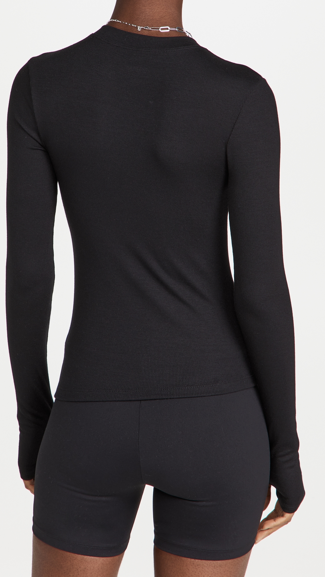 Louise Rib Long Sleeve Black 