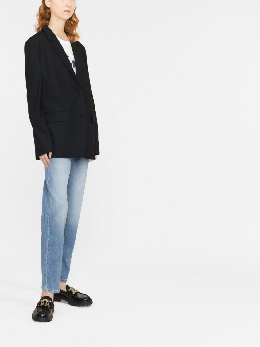 Wool Blend Single-Breasted Jacket