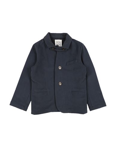 Kid Boy Blazer Midnight blue Size 12 Cotton, Elastane