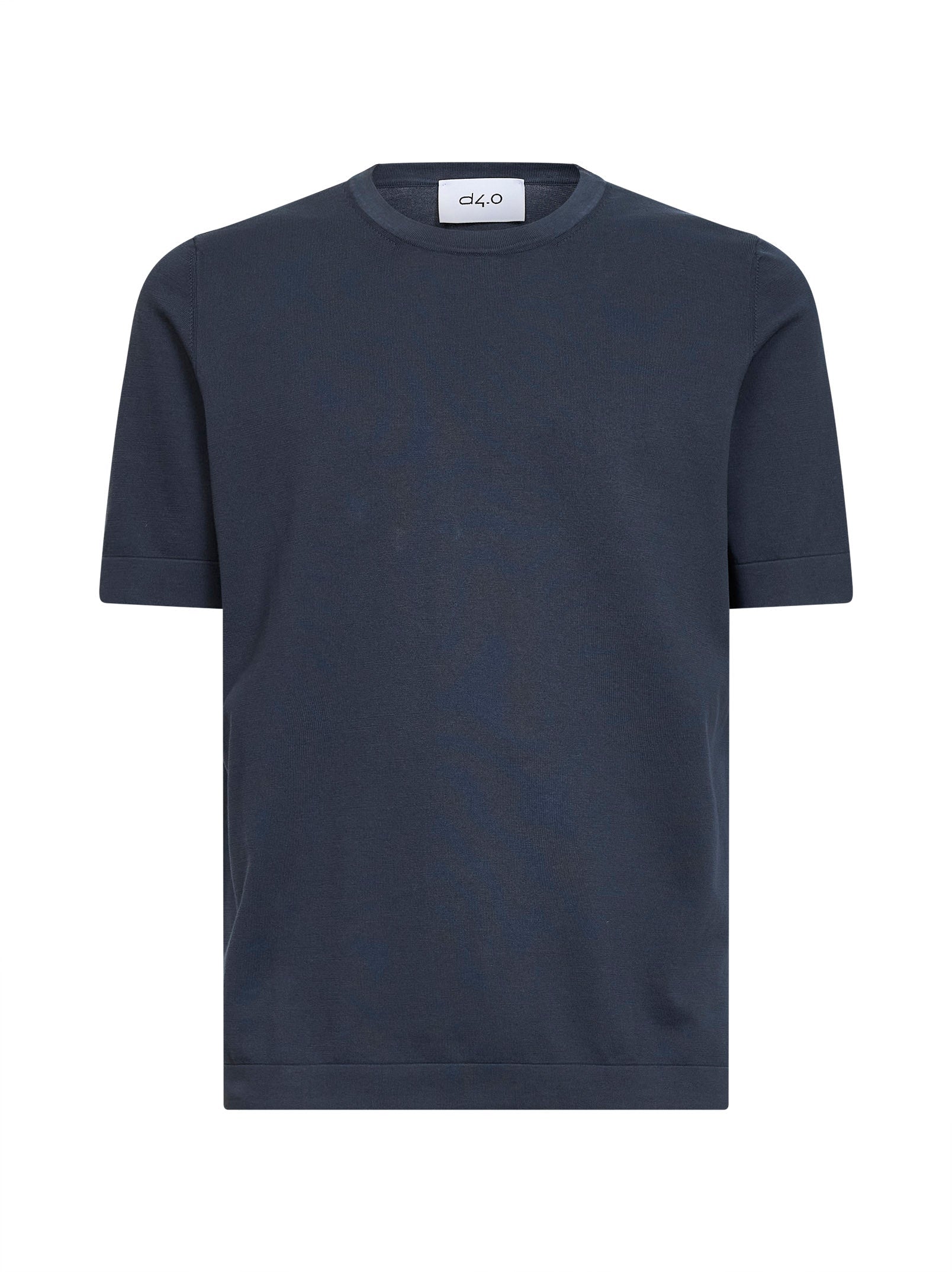 Cotton Knit Crewneck T-shirt — Gray
