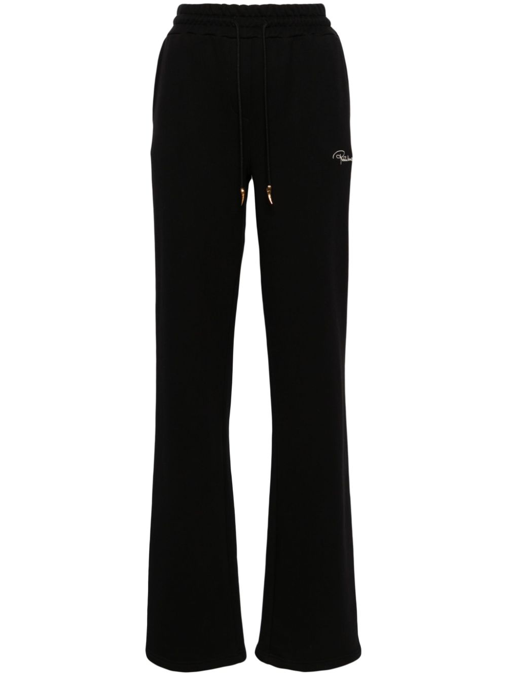 Logo-embroidered track pants - Black