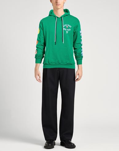 Man Sweatshirt Green Size L Cotton