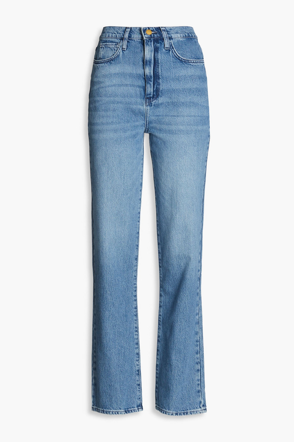High-rise straight-leg jeans