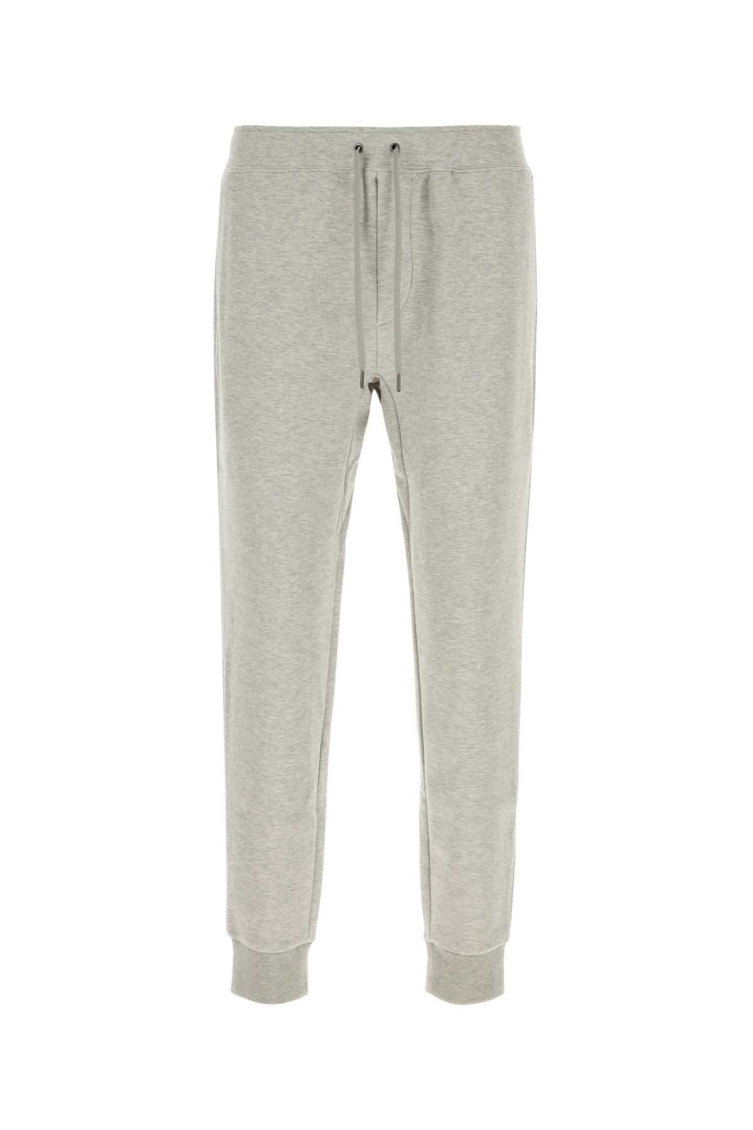 Melange Grey Cotton Blend Joggers Darksportheatherc1730 Exterior: Polyester Pantaloni - Men