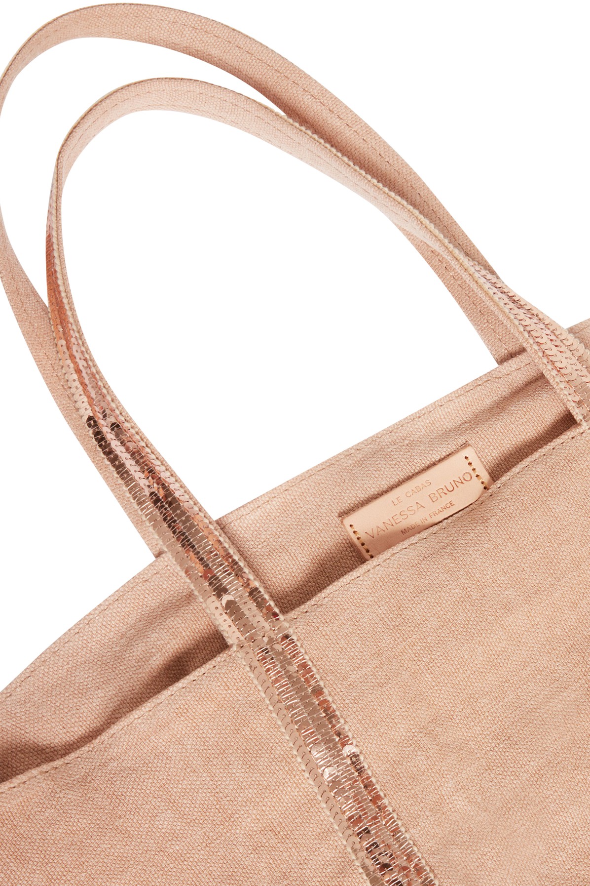 Linen L cabas tote bag