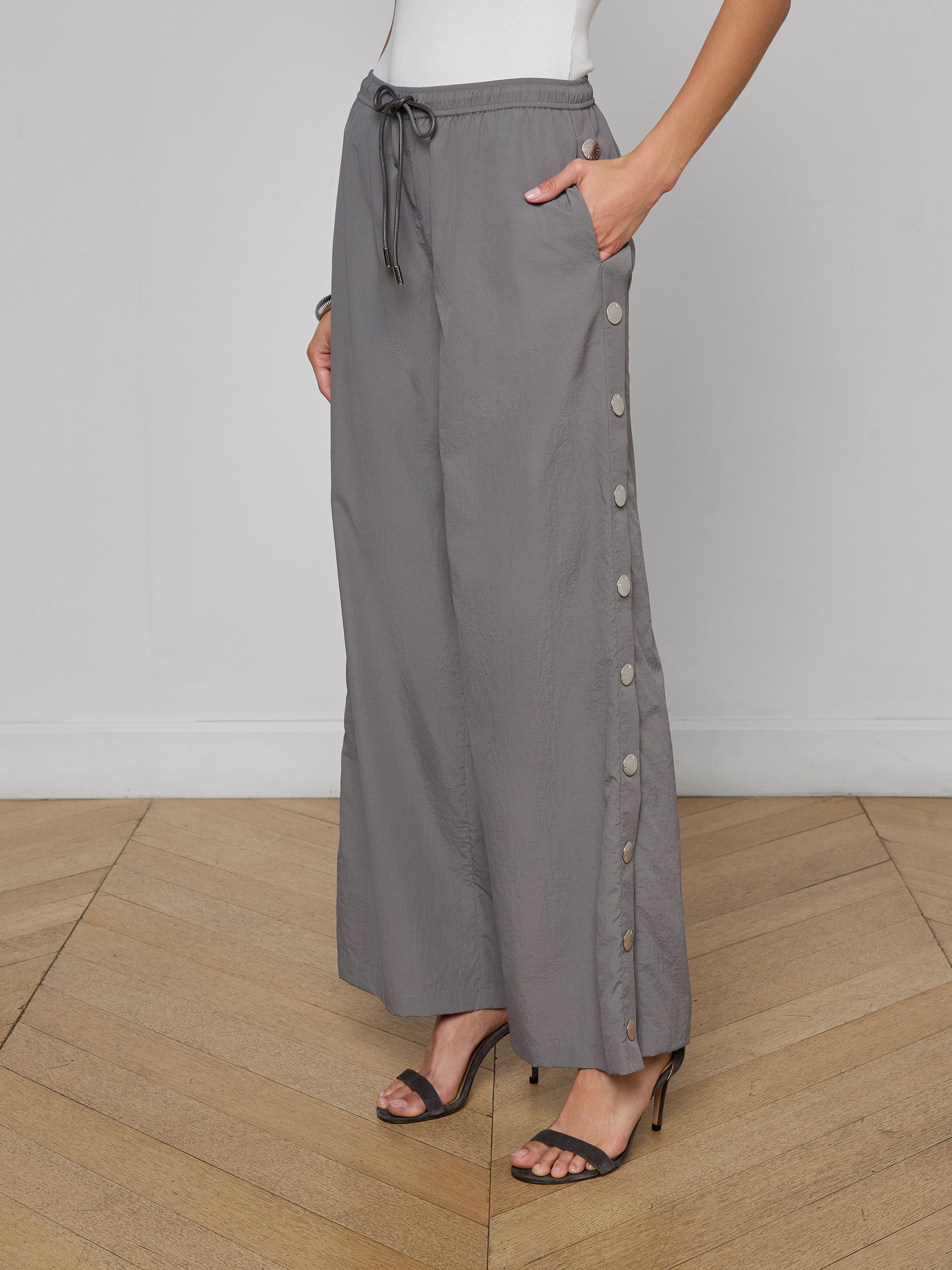 Valkyrie Snap Pants In Medium Grey