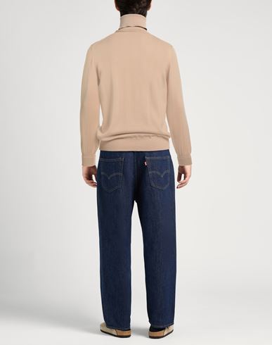 Alpha Studio Man Turtleneck Sand Size 36 Merino Wool