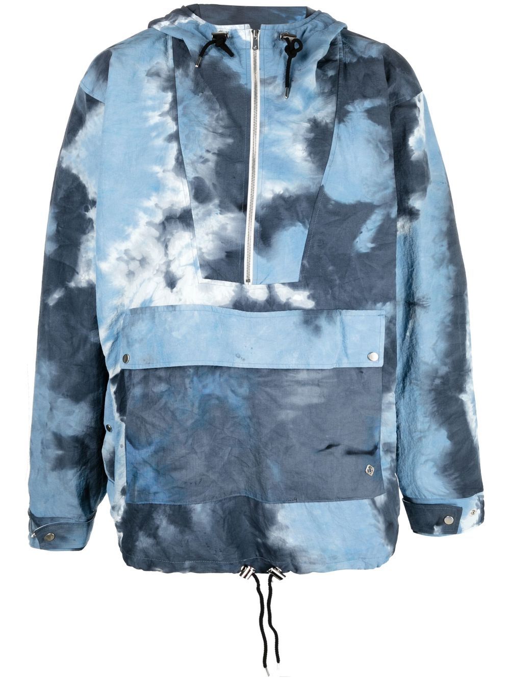 Tie-dye half-zip hoodie - Blue