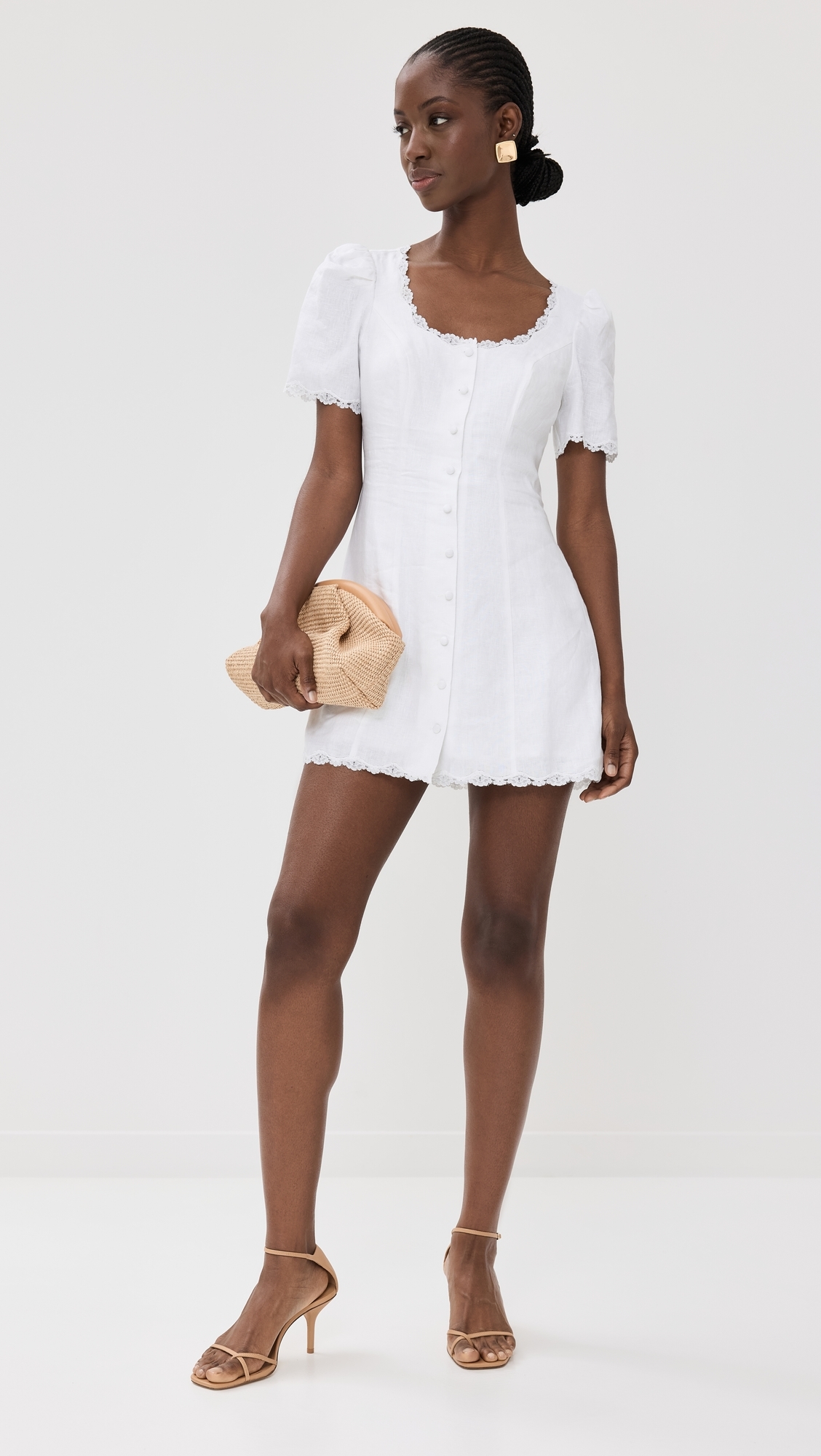 Anabella Linen Dress White