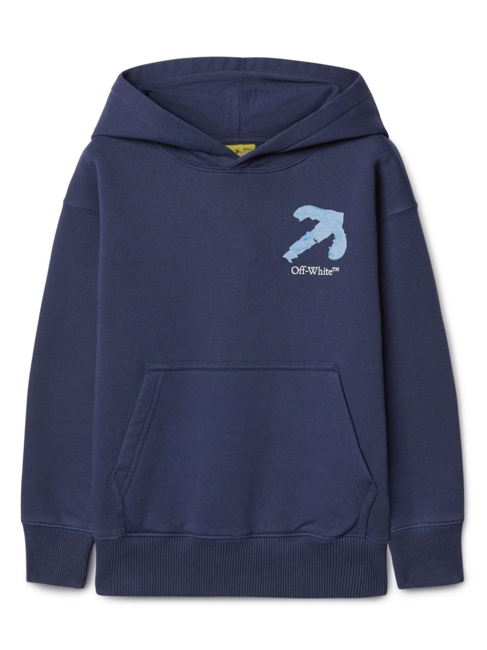 Arrow Acrylic cotton hoodie - Blue