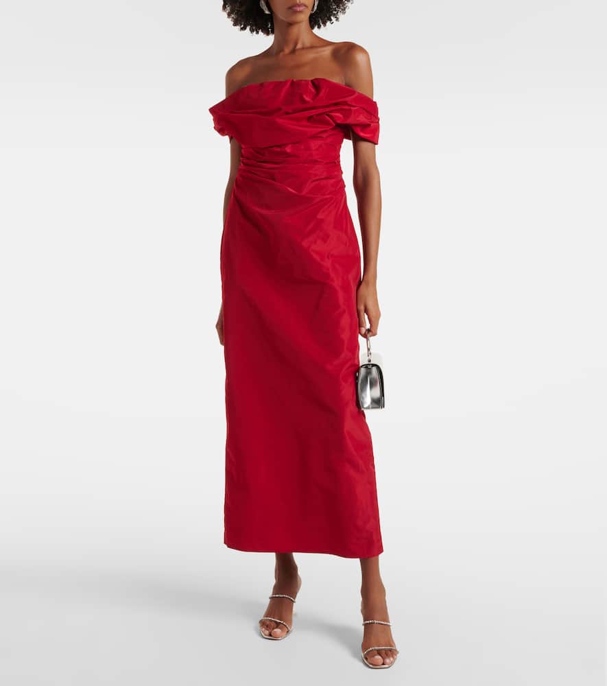 Andrea taffeta midi dress