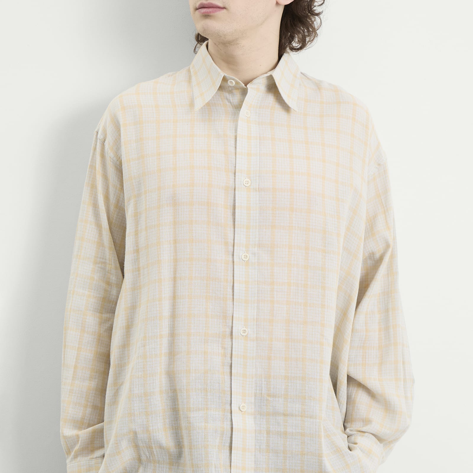 Men's Chisholm Check Shirt in Blue/Yellow Check